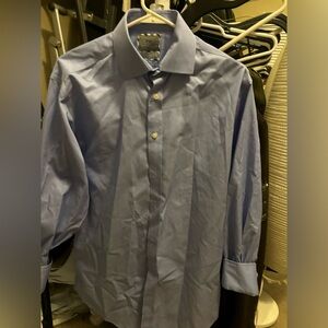 thomas dean Mens Dress Shirt Light Blue 100% Cotton 15R 32-33 NWOT